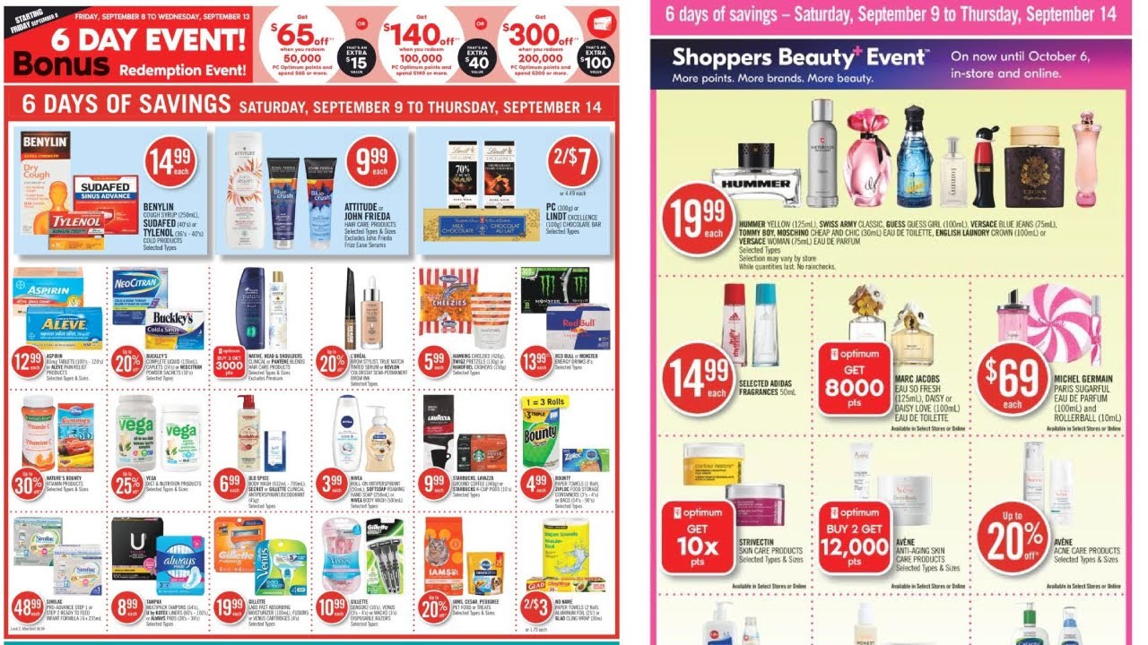 Shoppers Drug Mart Flyer Canada 🇨🇦 September 09 September 14 YouTube