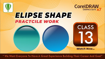 CorelDraw Ellipse Practical | Tutorial For Beginners  | CorelDraw x17  Class 13 | Hindi / Urdu