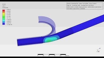 Pipe bending simulation with PrePoMax and Calculix