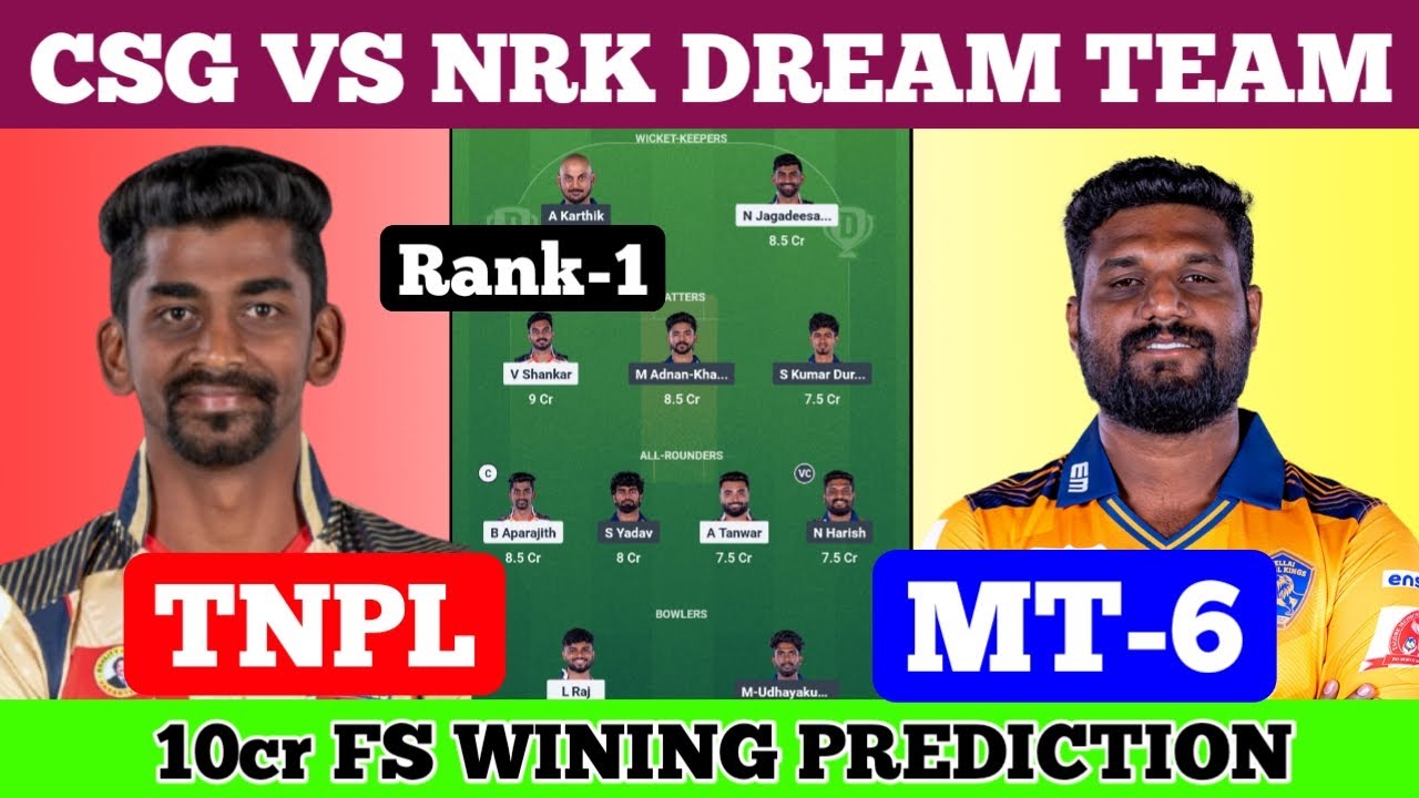 CSG vs NRK Dream11 Prediction 2025 | NRK vs CSG Dream11 Team Today | NRK vs CSG Dream11 Team