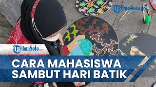 Sambut Hari Batik Nasional, Mahasiswa ISI Solo Lukis Batik di Tripleks dengan Tema Pandemi