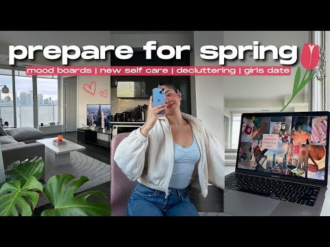 PREP FOR SPRING 🌷 pinterest mood board, new self care products, decluttering & girls date 💌