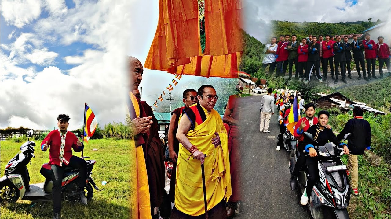 12th Jamgon kenting Tai situ Rinpoche ko reception keya shergaon mai 😊❤️ #reception