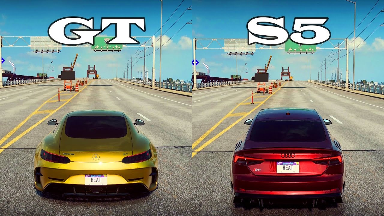 NFS Heat Mercedes AMG GT vs Audi S5 Sportback Drag Race YouTube