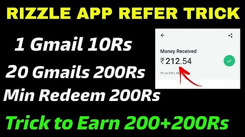 Rizzle App Unlimited Refer Trick | Trick to Earn 200+200₹ | without Investment | EarningLootss