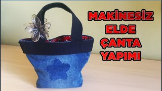 ESKİ KOTTAN ÇANTA YAPIMI | Eski Kot Pantolondan El Çantası Yapımı