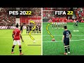 eFootball PES 2022 vs FIFA 22 | Realistic Free Kick & Penalty