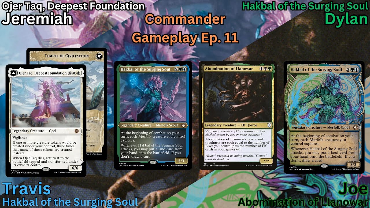 Commander Gameplay Ep.11 Hakbal (Merfolks) x2 v Ojer Taq (Tokens) v Abomination of Llanowar MTG EDH thumbnail