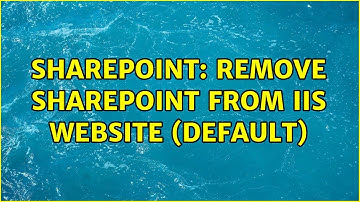 Sharepoint: Remove SharePoint from IIS Website (Default)