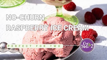 Raspberry Ice Cream | No Churn - No Ice Cream Machine Necessary