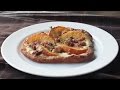 Fried Peach & Pancetta Pizza - Fried Pizza Dough topped with Peaches and Pancetta