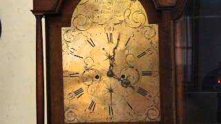 Wm. Cooper of Hamilton, England 1810 Oak Tall Case Grandfather Clock C-C3028