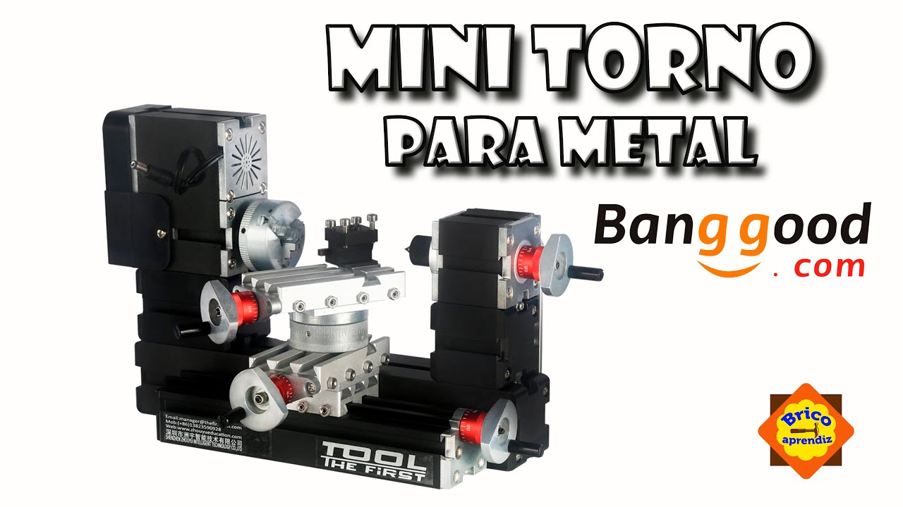 Mini torno para metal comprado en Banggood unboxing y prueba - cheap mini  metal lathe 