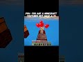 POV: YOU ARE A MINECRAFT YOUTUBER BUT HAVE 🧠#minecraft #shortsfeed #shorts #gaming
