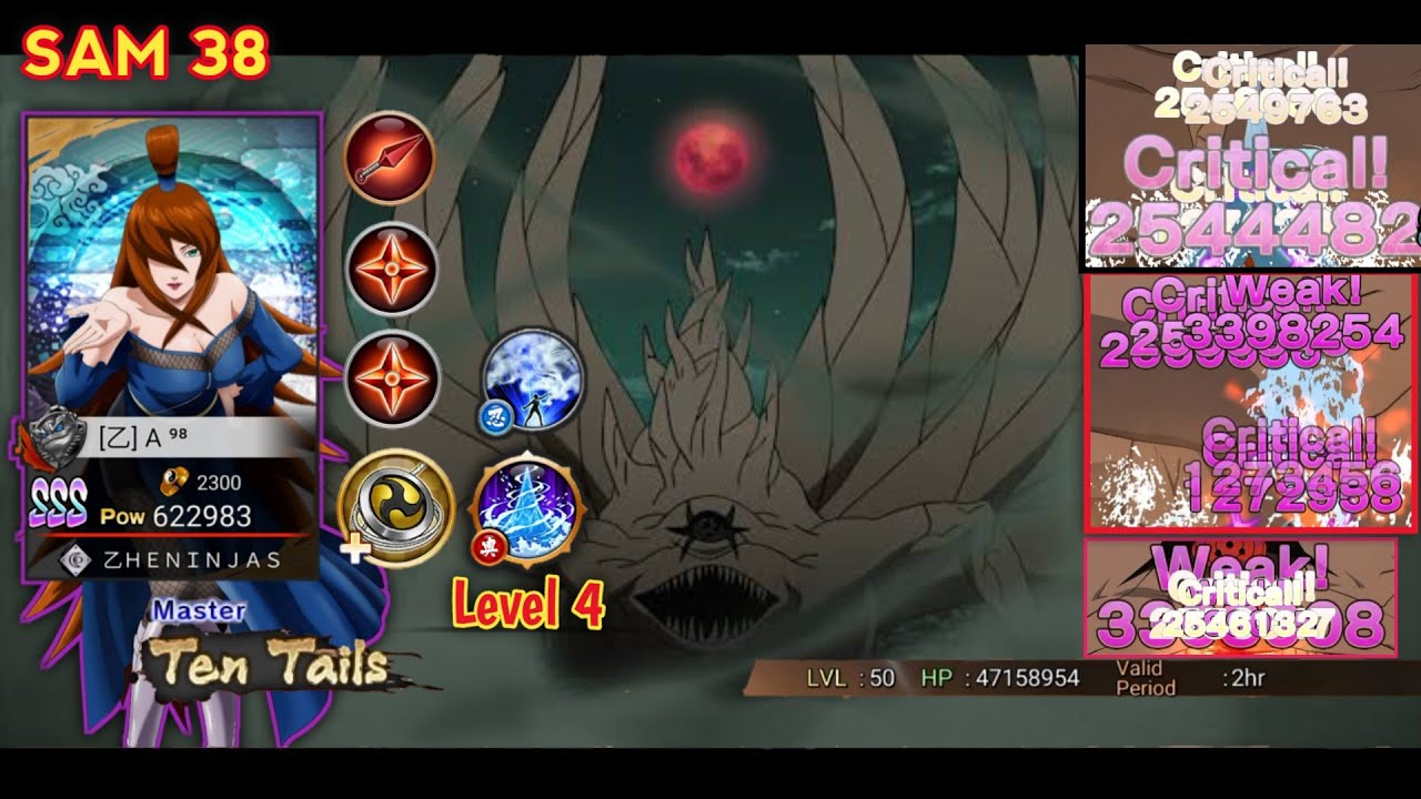 NXB NV • SAM 38!!! Mei Terumi Ultimate Rekit VS JUUBI Level 50 | Naruto X Boruto Ninja Voltage