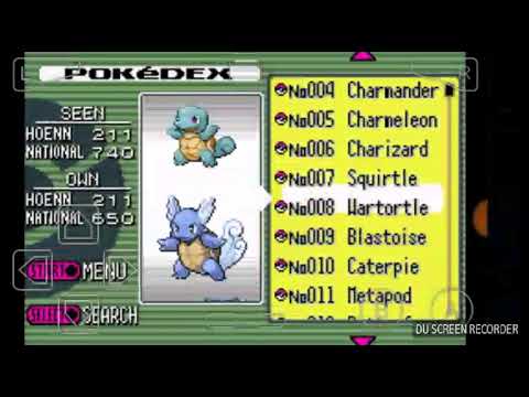 My full Pokedex in Pokemon Emerald 