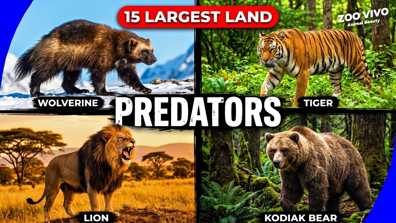 Ranking The 15 Biggest Land Predators — From Smallest To Largest - YouTube