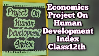 Human Development Index Project of Economics Class12th CBSE/Human development Index Project 2023