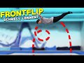 FRONTFLIP / VORWÄRTSSALTO LERNEN & ÜBERWINDEN!   - Trampolin Frontflip Tutorial!