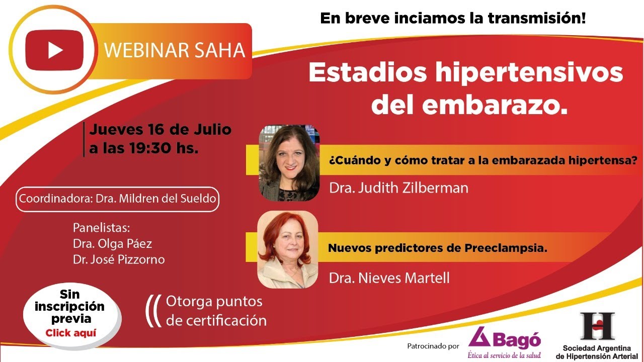 WEBINAR  Estadios hipertensivos del embarazo.