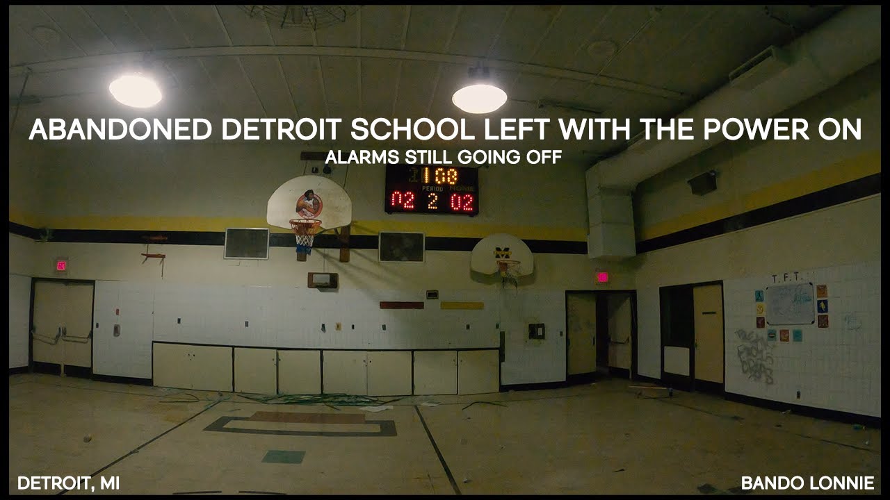 Inside abandoned school with alarms going off...