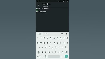 To Display the months using switch case in java on android using the app JAVA-N-IDE