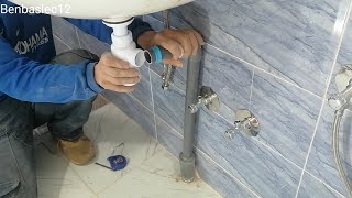Assembling and installing the hand washing basin, see and install it yourself