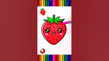 strawberry drawing #strawberry #drawing #shorts