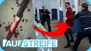 PANIK auf der Wache! 🔪🩸 Mann stürmt mit blutigem Messer auf's Revier! | 1\/2 | Auf Streife | SAT.1