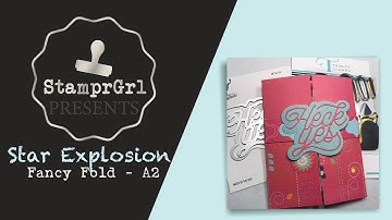 Star Explosion Gatefold Card - A2 Size