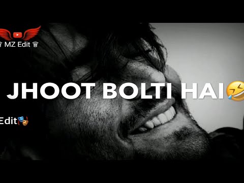 Jhoot Bolti Hai 😜 Very Funny Shayari Status | Hearttouched Peotry status | Trending Status | MZ Edit