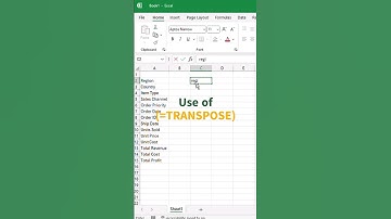 Convert column data into row headers 💡 Use of TRANSPOSE function. #exceltips #excel #transpose