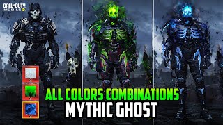 Mythic Ghost All Colors Palette Combinations Codm  Season 7 Eternal Ghost Cod Mobile
