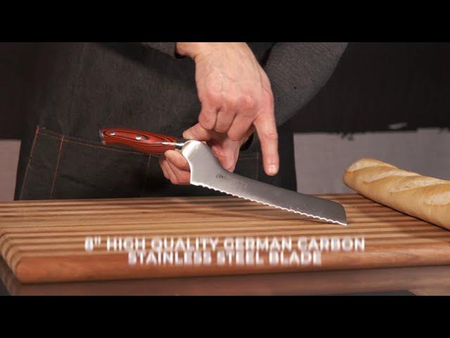 Guy Fieri Knuckle Sandwich 4pc Block Set - Ergo Chef Knives