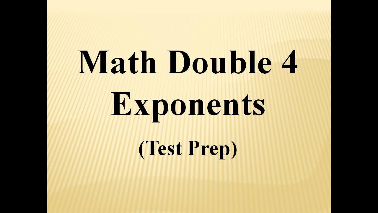 Exponents - YouTube