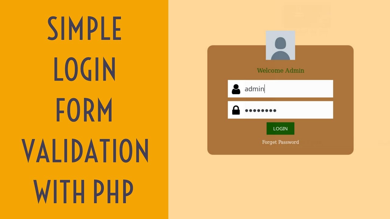 Simple Login Form Validation With Php