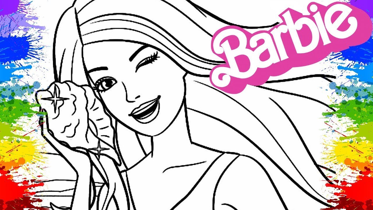 Pintar Desenho da Barbie  Colorir Desenho da Boneca Barbie em Português 