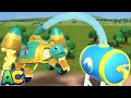 AnimaCars - The FIRETRUCK TURTLE saves the Farm!  - Cartoons for kids with trucks & animals