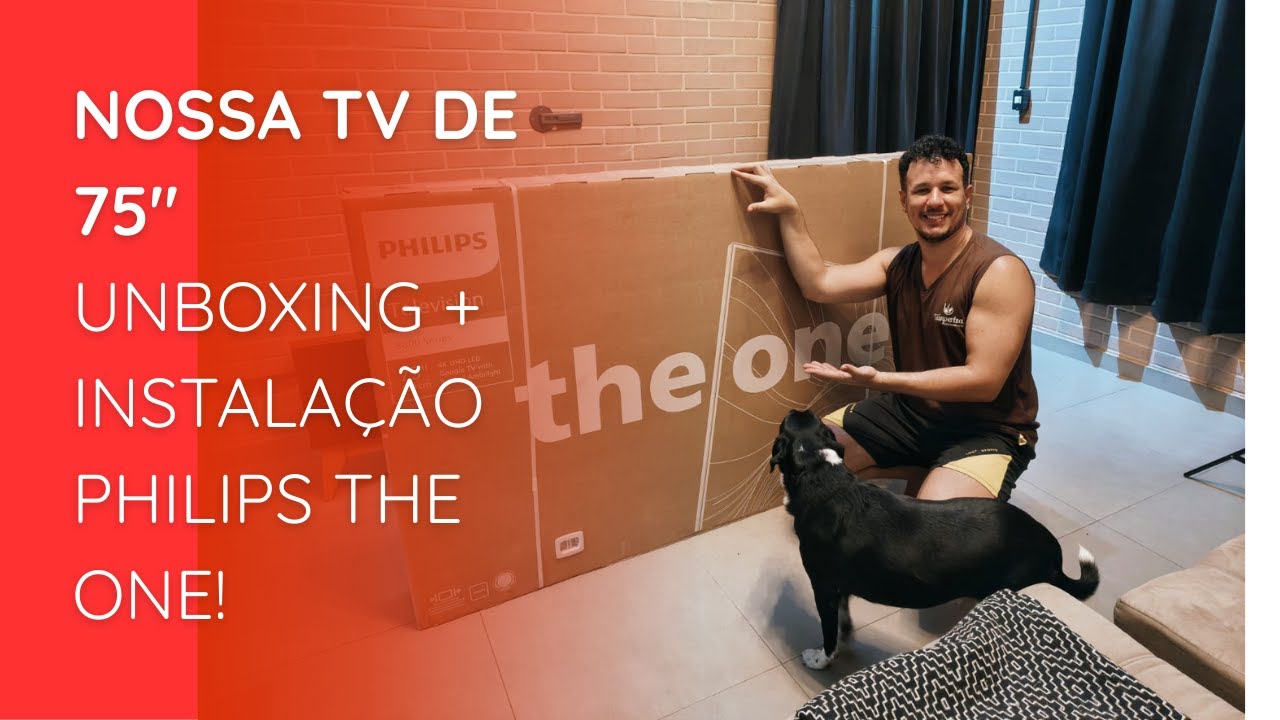 Philips THE ONE 75”: Unboxing + PS5 + Vazamento de Luz (Vale a pena?)