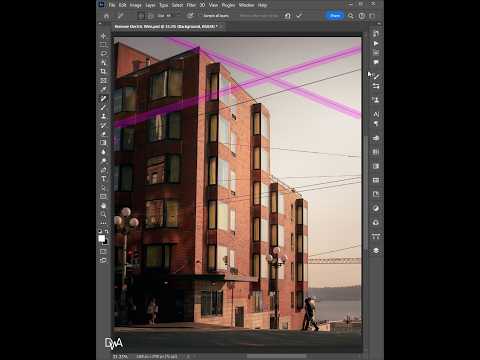 Remove Impossible Power Lines in #photoshop #shorts #fyp
