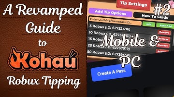 How to Set Up Robux Tipping (Mobile & PC) | A Revamped Guide To Kohau | Roblox Kohau Hibachi