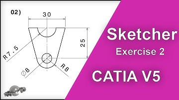 CATIA V5 Tutorial by Masoud Pourghavam--Sketcher Exercise 2--SOLID PLANET