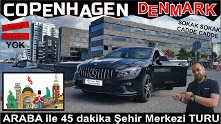 Danimarka`nın Başkenti Kopenhag`ta Araba ile Sokak Sokak Şehir Merkezi Turu | Driving in Copenhagen