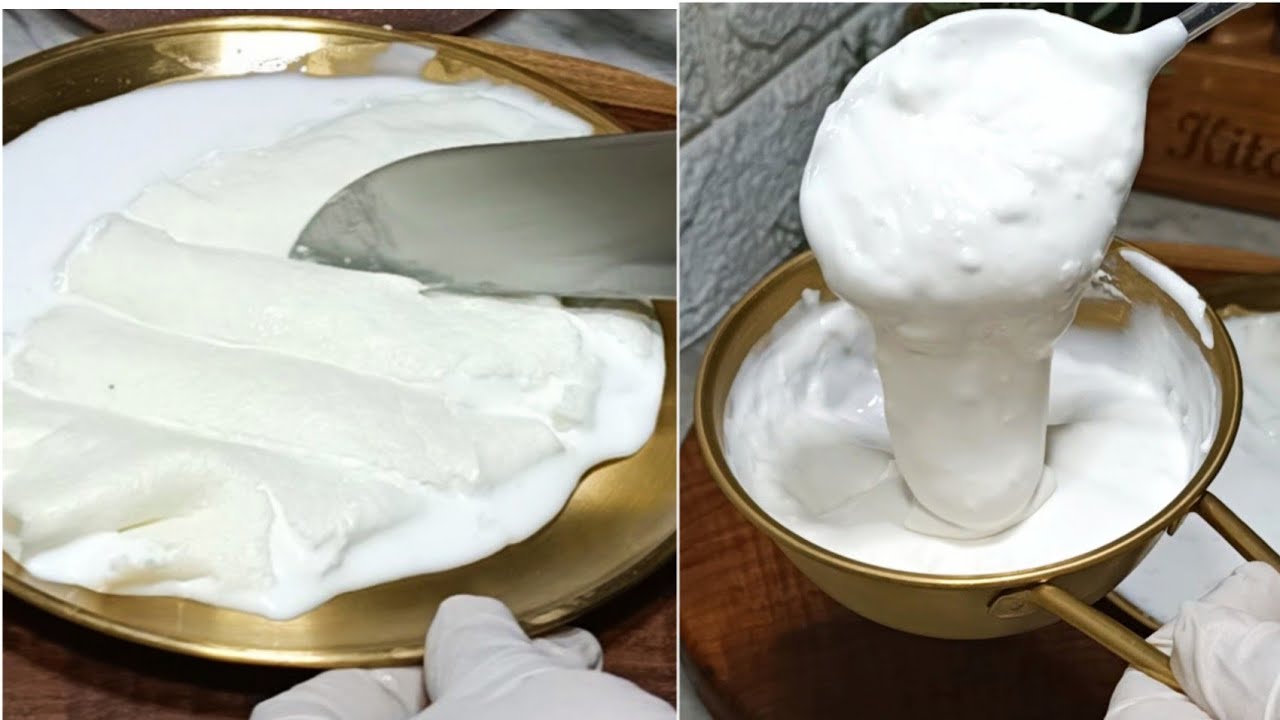 طريقة الكريمه اللبانى والقشطه في البيت بطريقه سهله⁉️ إستخدامتهم والفرق بينهم