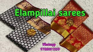 Elampillai sarees / Kancheepuram Exclusive Sarees / Rich contrast jari work pallu / premium Quality