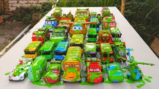 Clean up muddy minicar & Disney pixar car convoys! Play in the garden