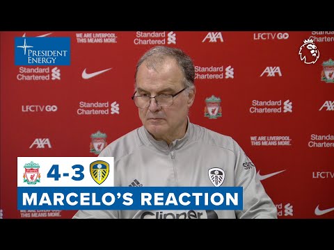 Marcelo Bielsa reaction | Liverpool 4-3 Leeds United | Premier League