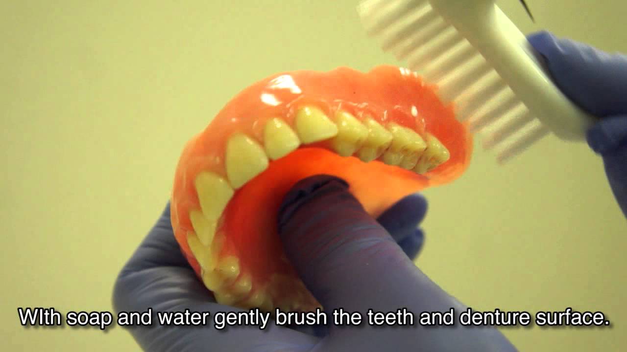 How to clean your dentures YouTube