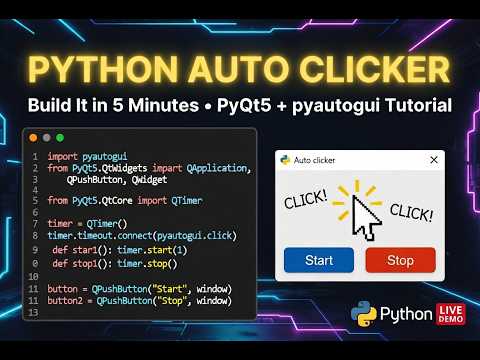 Tutorial of How to make  a simple python auto clicker✅
