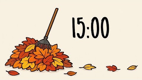 15 Minute Fall Leaf Countdown Timer 🍁 | Classroom Timer for Work Time, Brain Breaks, & Reading